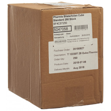 Fogli in blister Pharmis Cube Standard 250 pezzi