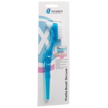 Miradent Protho Brush De Luxe spazzolino per dentiere blu