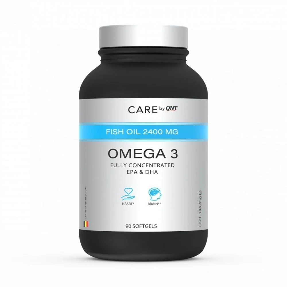 QNT CARE Omega 3 capsule molli bottiglia di vetro 90 pezzi