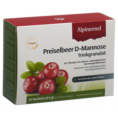 ALPINAMED Mirtillo rosso D-Mannosio 20 bustine da 5 g ciascuna