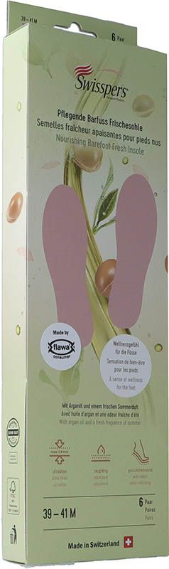 Swisspers suole fresche a piedi nudi M 41 rosé 6 paia