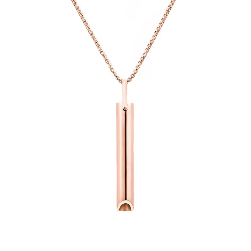 Mindflow RauchStopp Atemkette Pro Rose-Gold – Tubicino in acciaio inossidabile per smettere di fumare