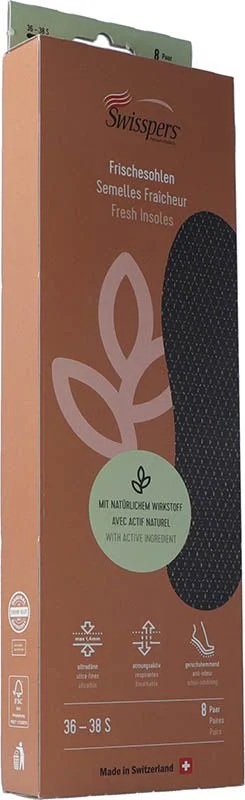 SWISSPERS suole fresche S 38 nero 8 paia