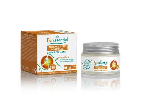 PURESSENTIEL Balsamo da massaggio lenitivo per articolazioni e muscoli 30ml