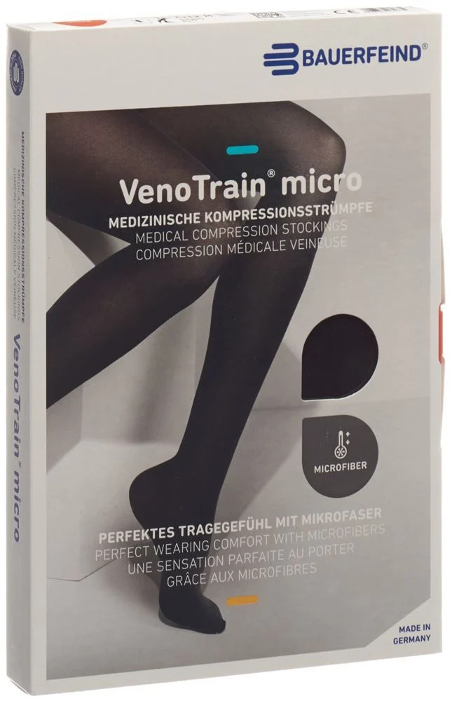 Bauerfeind VT MICRO AD KKL2 M p/s piede aperto nero 1 paio