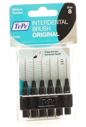 TePe Interdental Brush 1.5mm schwarz Blist 6 Stück