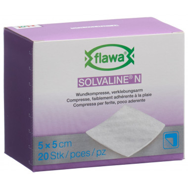 Flawa Solvaline N compresse 5x5cm sterili 20 pezzi