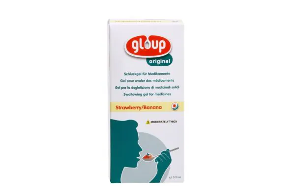 Gloup sip gel per medicazione Originale al gusto di fragola e banana Tb 75ml