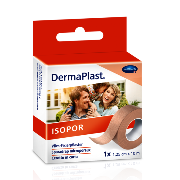Cerotto di fissaggio DermaPlast® Isopor Rotolo da 1,25cmx10m in pile color pelle