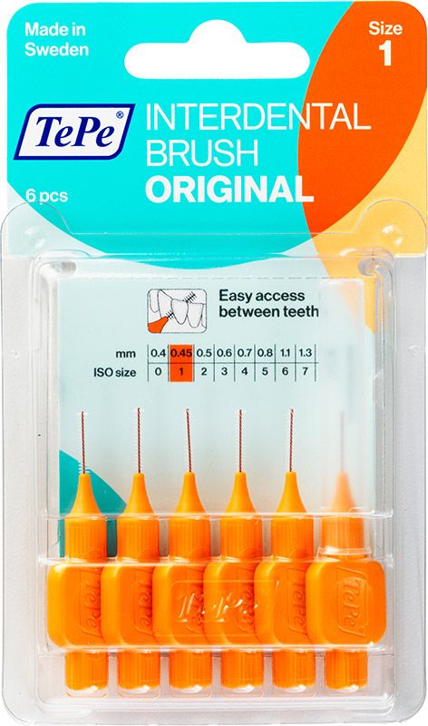 TePe Scovolino interdentale 0,45 mm arancione 6 pezzi