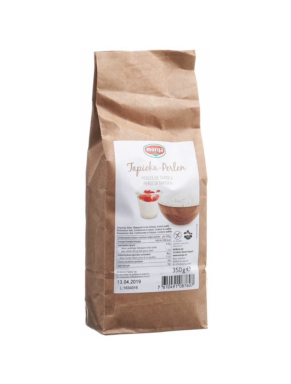 Perle di tapioca Morga senza glutine 350g