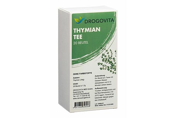 Drogovita Tè al timo Btl 20 pezzi