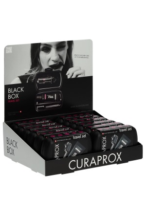 Set da viaggio Curaprox Display Nero è Bianco 12 pezzi
