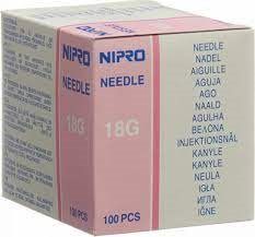 Cannula monouso Nipro 1,2x50 mm 18Gx2 rosa 100 pezzi