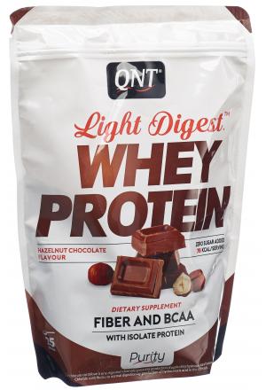 QNT Light Digest Whey Protein Cioccolato alla nocciola 500g