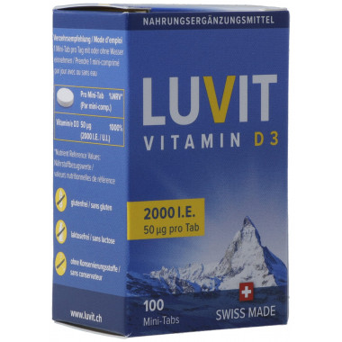 LUVIT Vitamina D3 Mini-Tabs 2000 IU Ds 100 pezzi