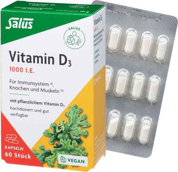 Salus® Vitamina D3 1000 UI capsule vegane 60 capsule