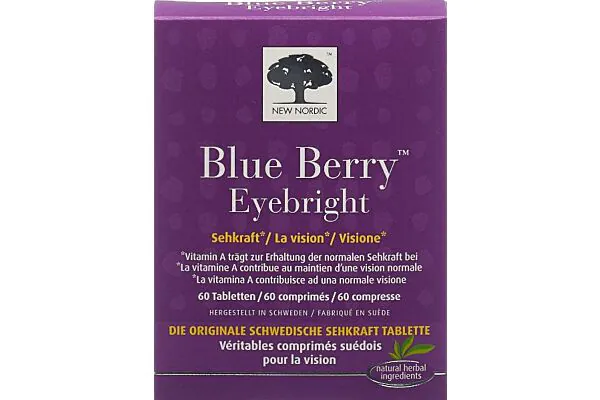 NUOVO NORDIC Bacche blu di eufrasia Compresse 60 pezzi