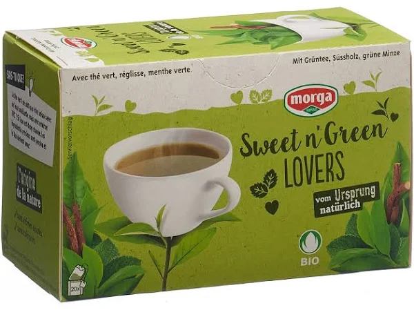 Morga Tè dolce e verde degli innamorati con incarto Germoglio biologico Btl 20 pezzi