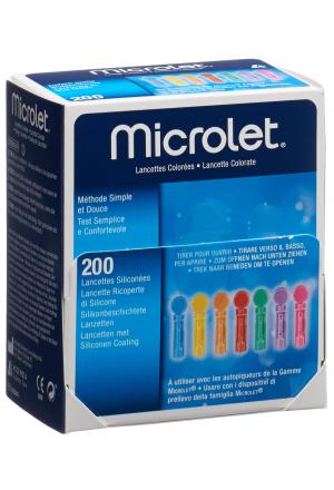 Lancette Microlet colorate 200 pezzi