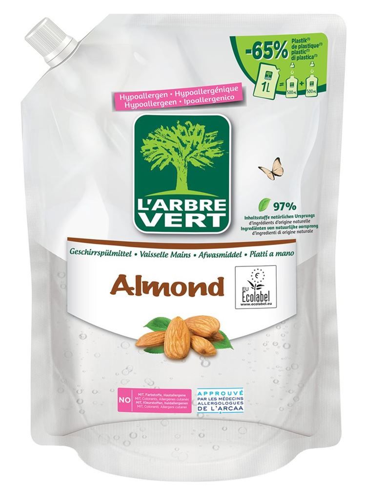 L'ARBRE VERT Ricarica detergente per piatti Almond (n) 1lt