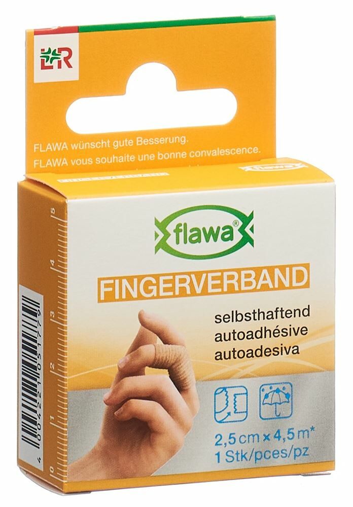 Flawa benda per dita autoadesiva 2,5 cmx4,5 m color pelle
