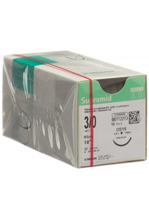 Supramid 45cm DS 19 3-0 nero 12 pezzi