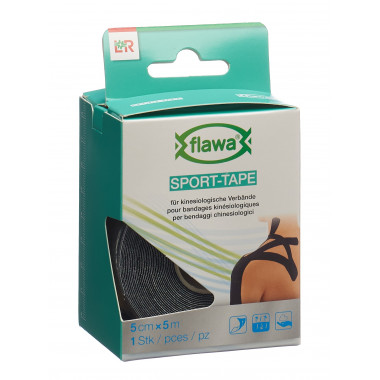 Flawa nastro sportivo 5cmx5m nero