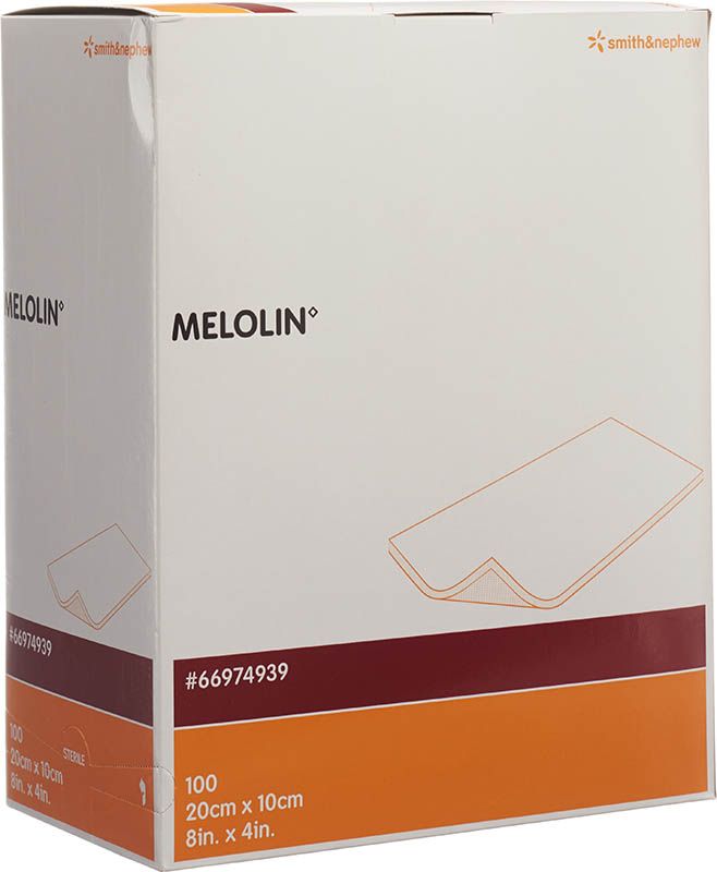 MELOLIN compresse per ferite 10x20cm sterili 100 confezioni