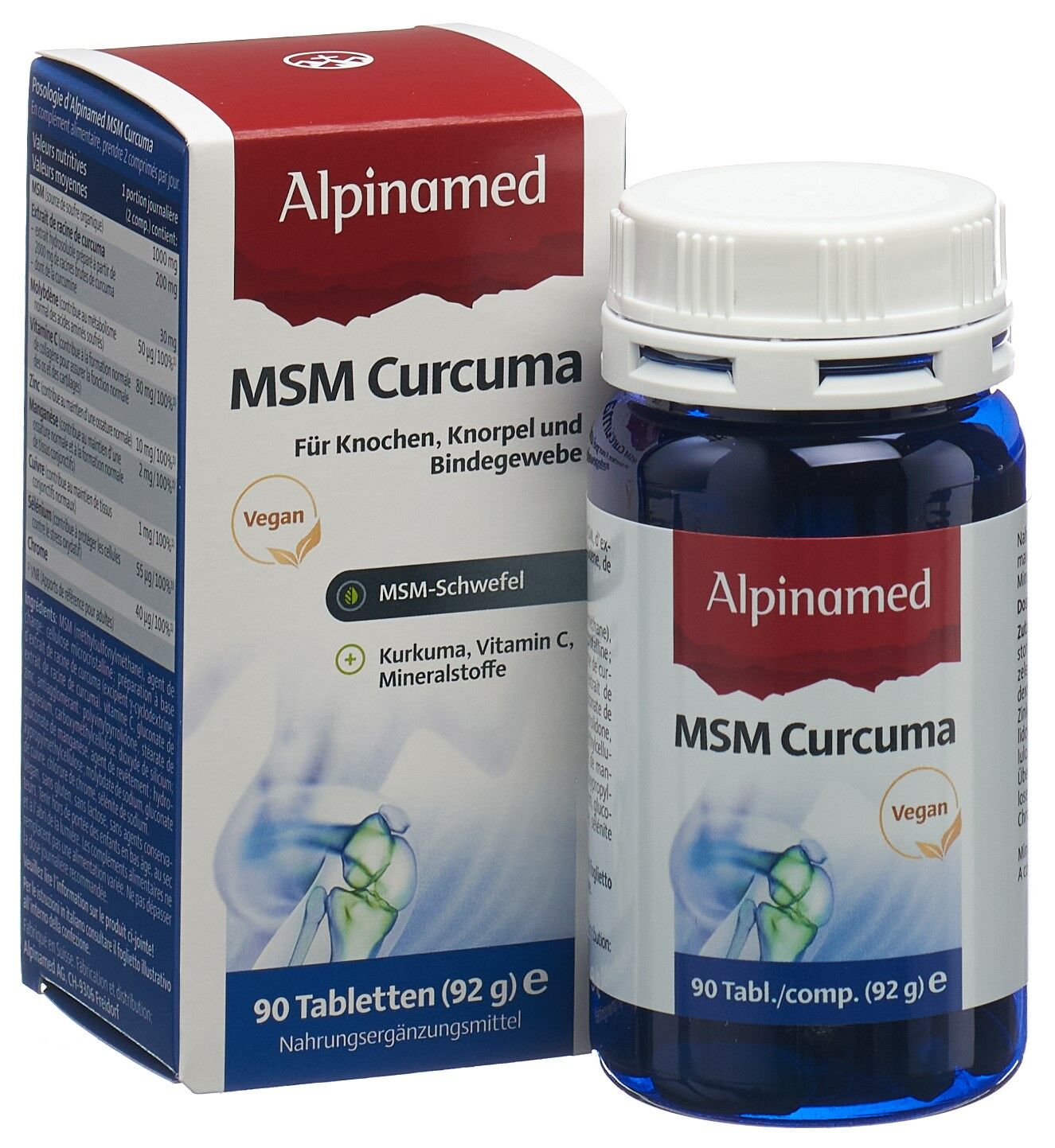 ALPINAMED MSM Curcuma Compresse 90 pezzi