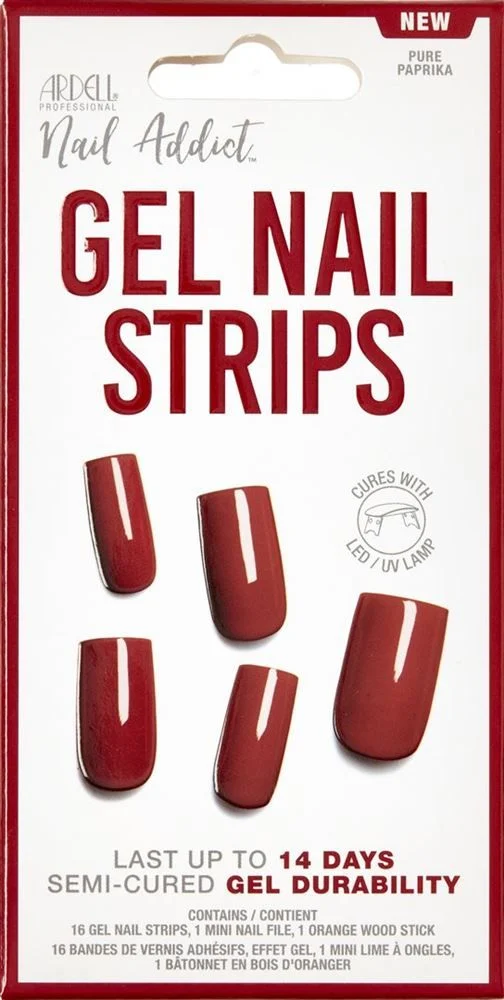 ARDELL Nail Addict Gel Strips Pure Paprika 16 pezzi