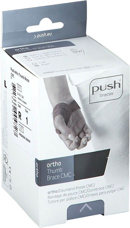Ortesi pollice CMC Push misura 1 16,0-19,5 cm grigio destra
