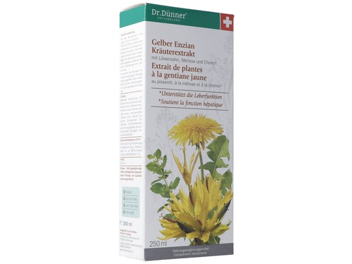 Dr. Dünner Gelber Enzian Kräuterextrakt Leberfunktion 250 ml