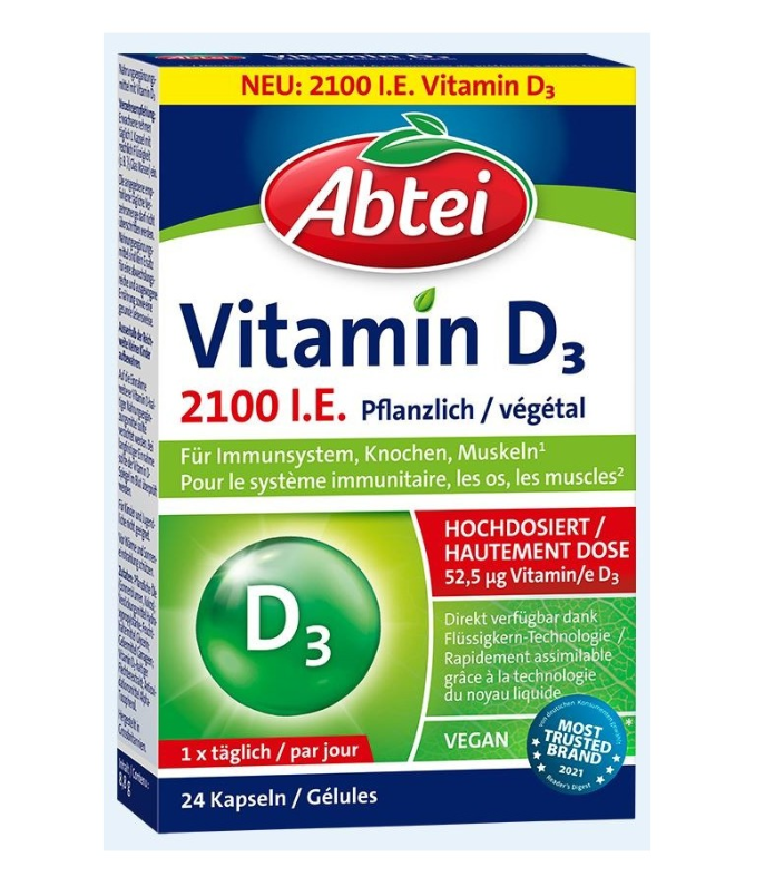 ABTEI Vitamina D3 Caps 2100 UI vegetale 24 pezzi
