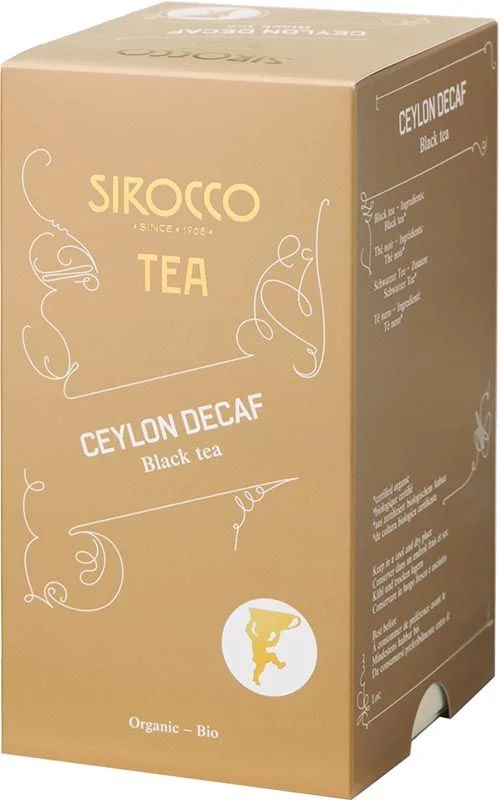 Sirocco bustine di tè Ceylon Decaffeinato 20 pezzi