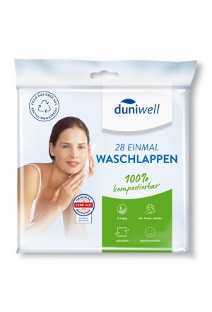 DUNIWELL flanelle monouso 6 pezzi compostabili 28 pezzi