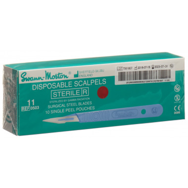 SWANN MORTON Bisturi 1x sterile n. 11 10 pezzi