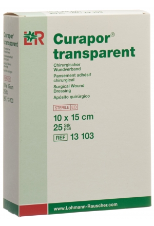 Medicazione per ferite Curapor 10x15cm trasparente 25 Btl