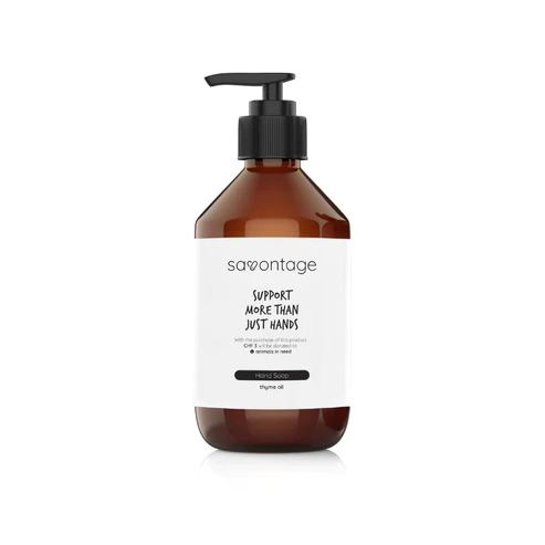 Sapone per le mani all'olio di timo Savontage 500ml (bottiglia di vetro)