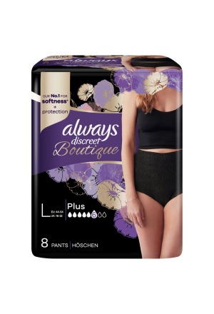 ALWAYS Discreet Boutique Incont Pants L nero 8 pz.