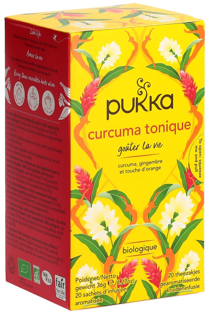 Pukka Curcuma Tonique Tè biologico Btl 20 pezzi