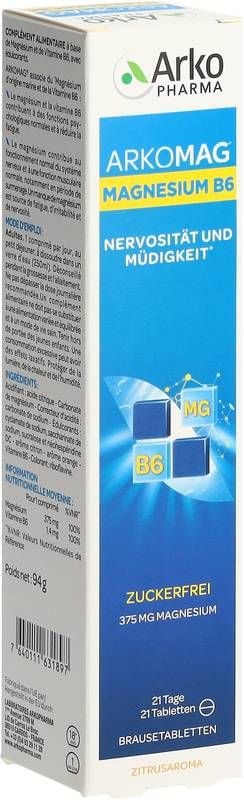 Arkomag Magnesio + B6 compresse effervescenti Ds 21 pezzi