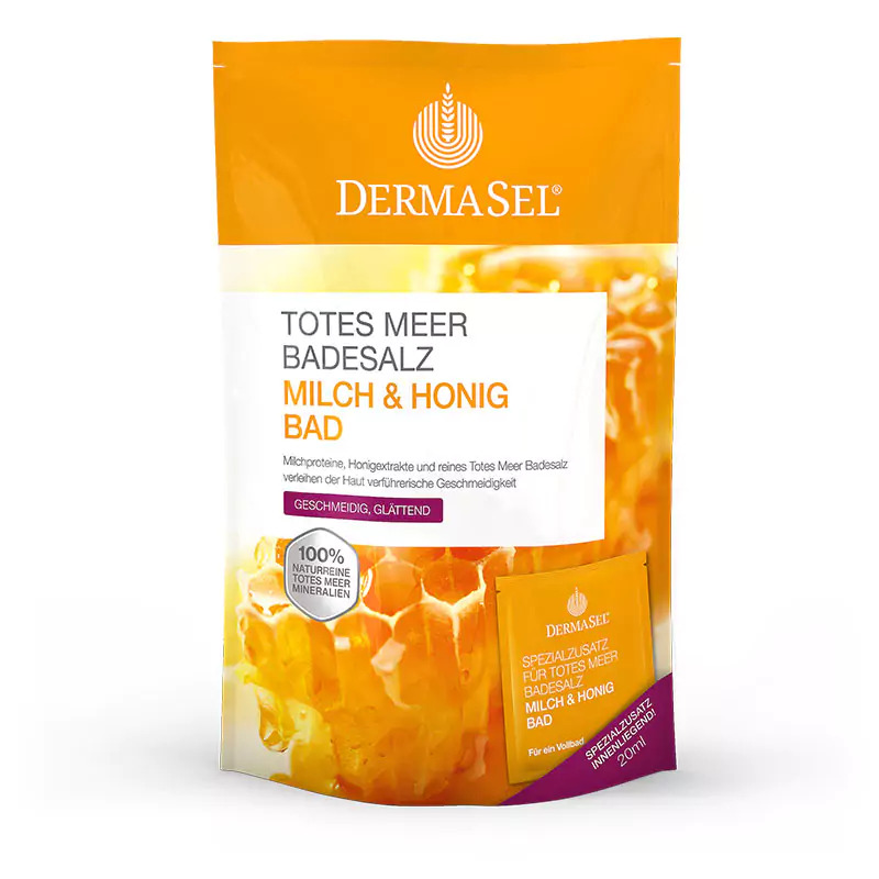 DermaSel Badesalz Milch & Honig 400g