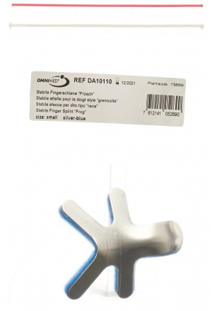 OMNIMED DALCO FROG stecca per dita S blu argento