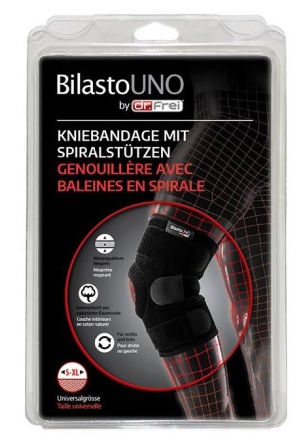 Ginocchiera Bilasto Uno S-XL con supporti a spirale e velcro