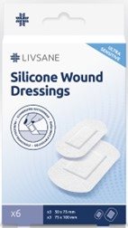 Livsane medicazioni in silicone per ferite ultrasensibili 6 pezzi