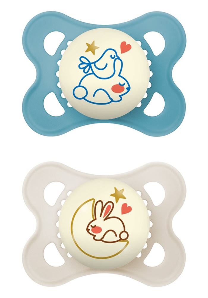 MAM Night Nuggi silicone 0-6 mesi bambino 2 pezzi