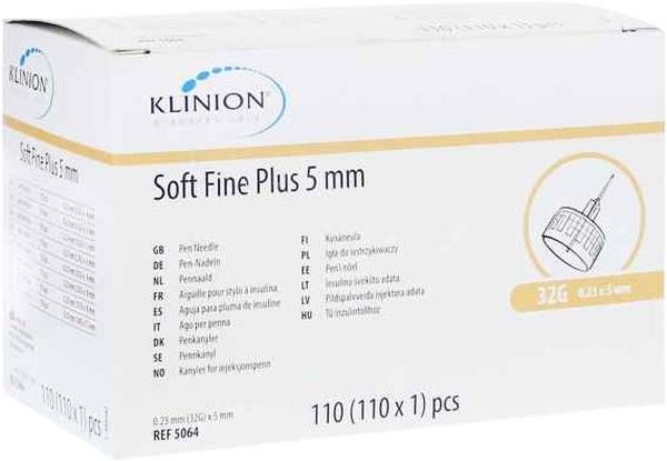 Aghi per penna Klinion Soft Fine PIus 0,23 mm 32G x 5mm, 110 pezzi