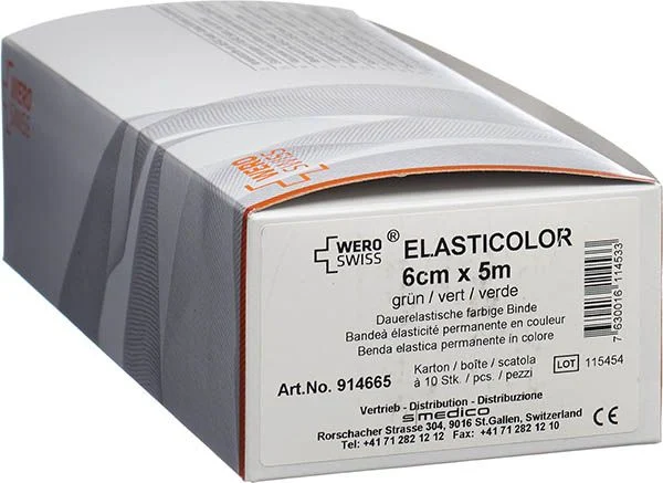 WERO SWISS Elasticolor El Bind 5mx6cm verde 10 pezzi