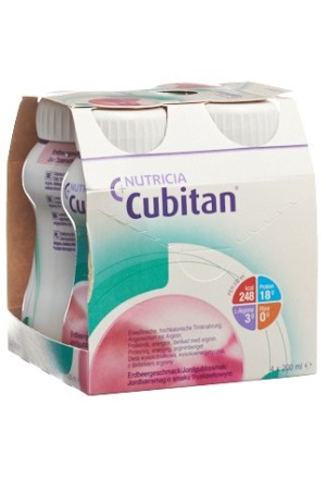 CUBITAN Fragola cibo da bere 4 x 200ml